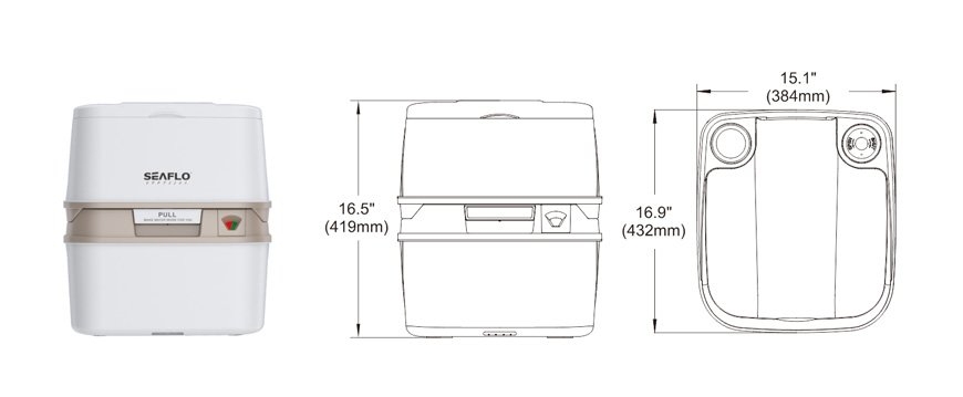 Seaflo Premium Portable Chemical Toilet 22L