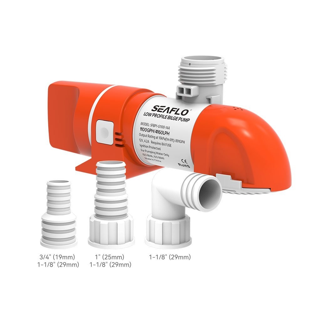Seaflo 14A Series Low Profile Automatic Bilge Pump 1100GPH 12V