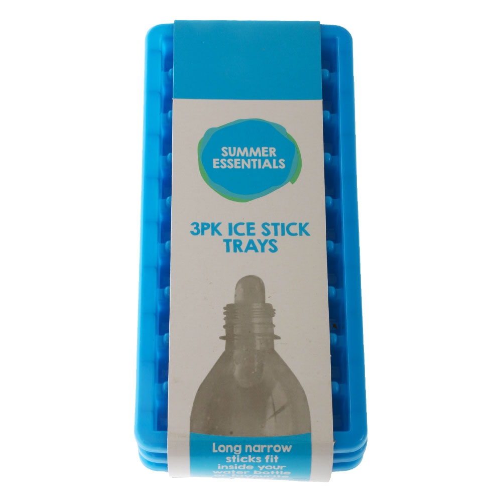 Water Bottle Ice Cube Tray Qty 3 - Assorted Colours