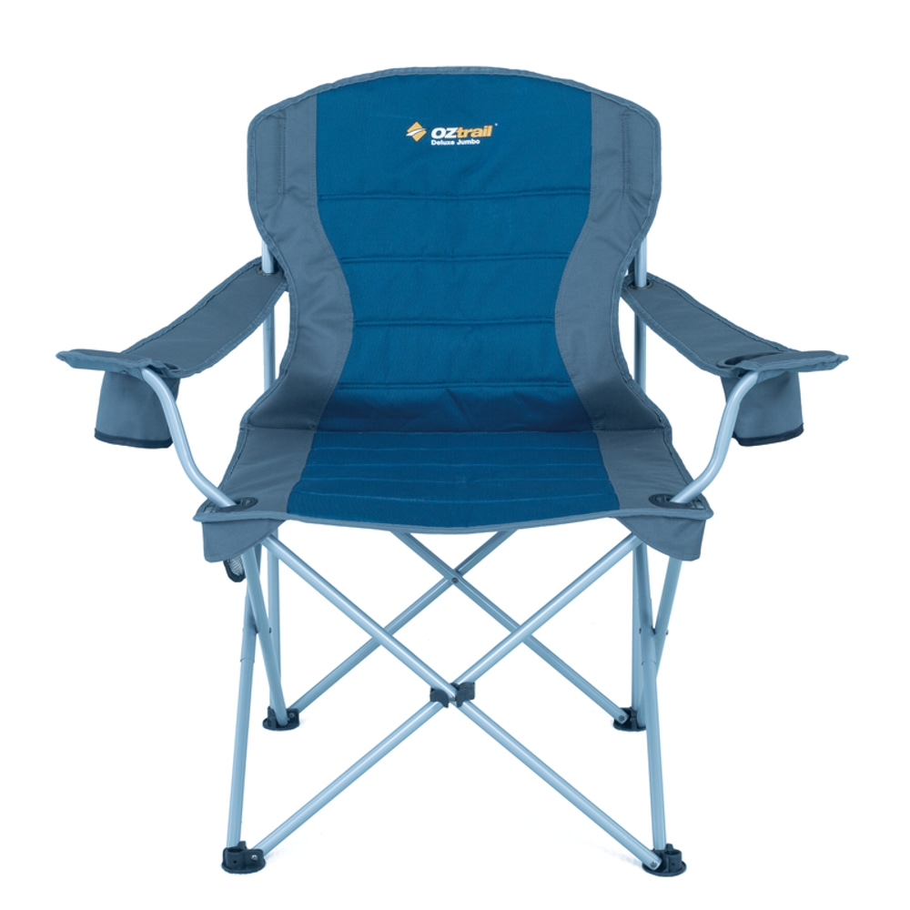 OZtrail Deluxe Camping Arm Chair Blue