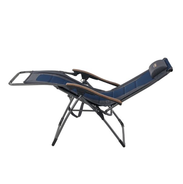 OZtrail Sun Lounge Jumbo Recliner Chair with Side Table