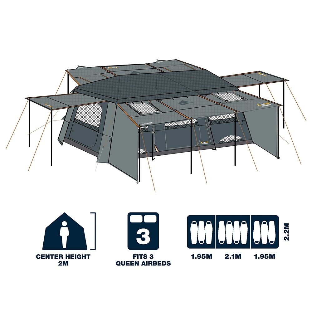 OZtrail Fast Frame BlockOut Lumos 10P Tent