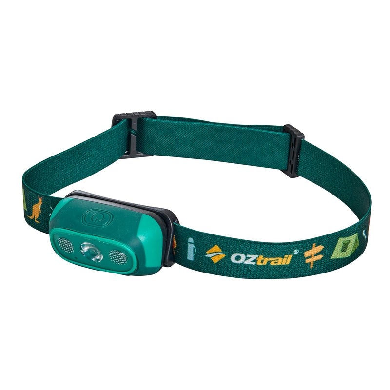 OZtrail Lumos Twinkle Kids Rechargeable Headlamp 80lm Green