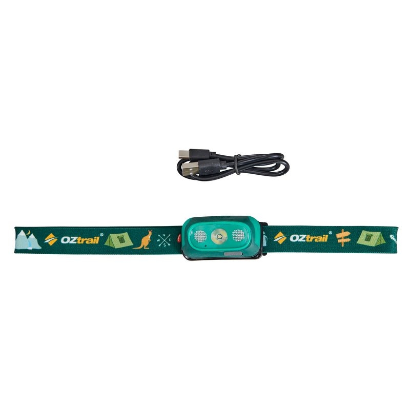 OZtrail Lumos Twinkle Kids Rechargeable Headlamp 80lm Green