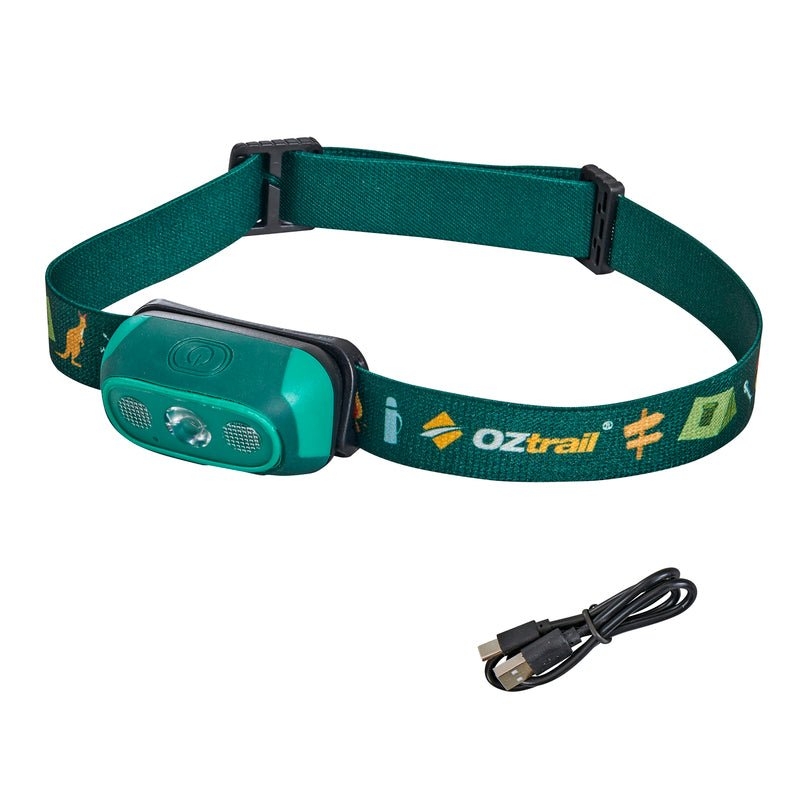 OZtrail Lumos Twinkle Kids Rechargeable Headlamp 80lm Green