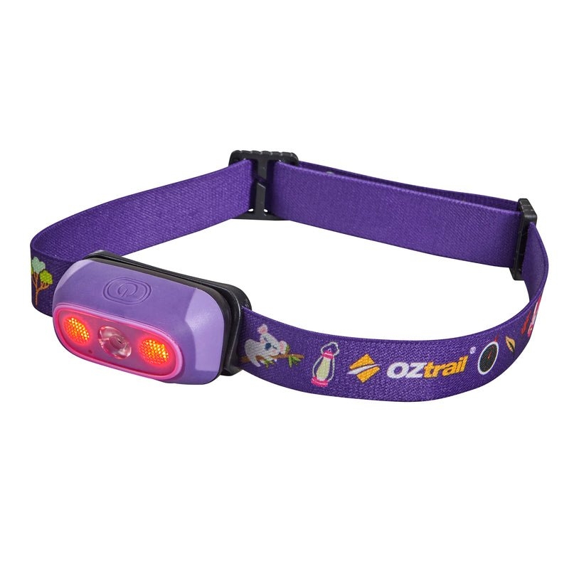 OZtrail Lumos Twinkle Kids Rechargeable Headlamp 80lm Purple