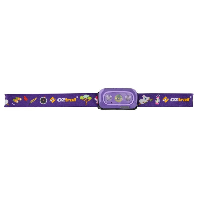 OZtrail Lumos Twinkle Kids Rechargeable Headlamp 80lm Purple