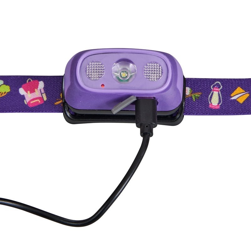 OZtrail Lumos Twinkle Kids Rechargeable Headlamp 80lm Purple