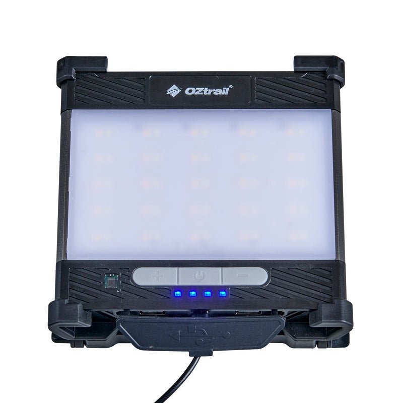 OZtrail Lumos Rechargeable LED Camping Panel Light with Magnetic Stand 1200lm