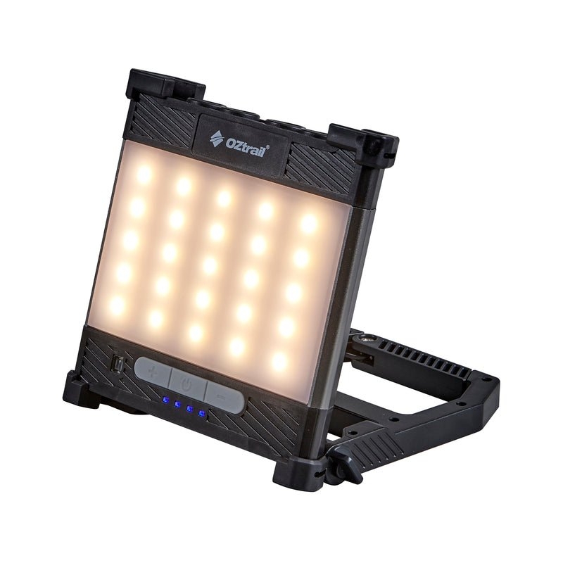 OZtrail Lumos Rechargeable LED Camping Panel Light with Magnetic Stand 1200lm