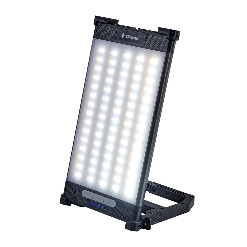 OZtrail Lumos Rechargeable LED Camping Panel Light with Magnetic Stand 2000lm