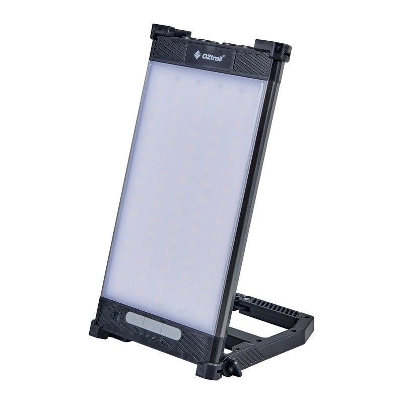 OZtrail Lumos Rechargeable LED Camping Panel Light with Magnetic Stand 2000lm