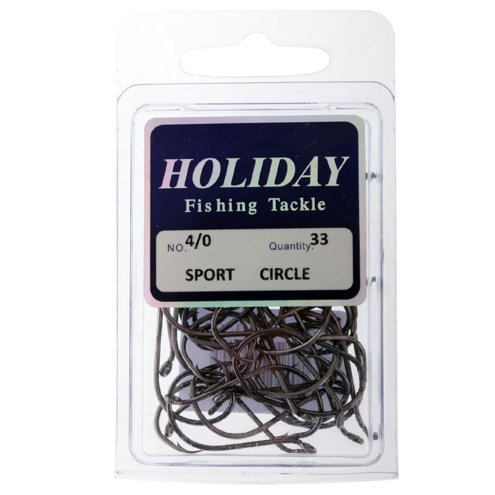 Holiday Sport Circle Hooks Bulk Pack 4/0 Qty 33