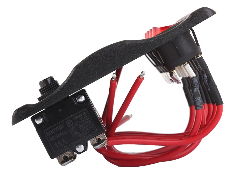 Wave LED 4-Way Switch Panel with Circuit Breakers