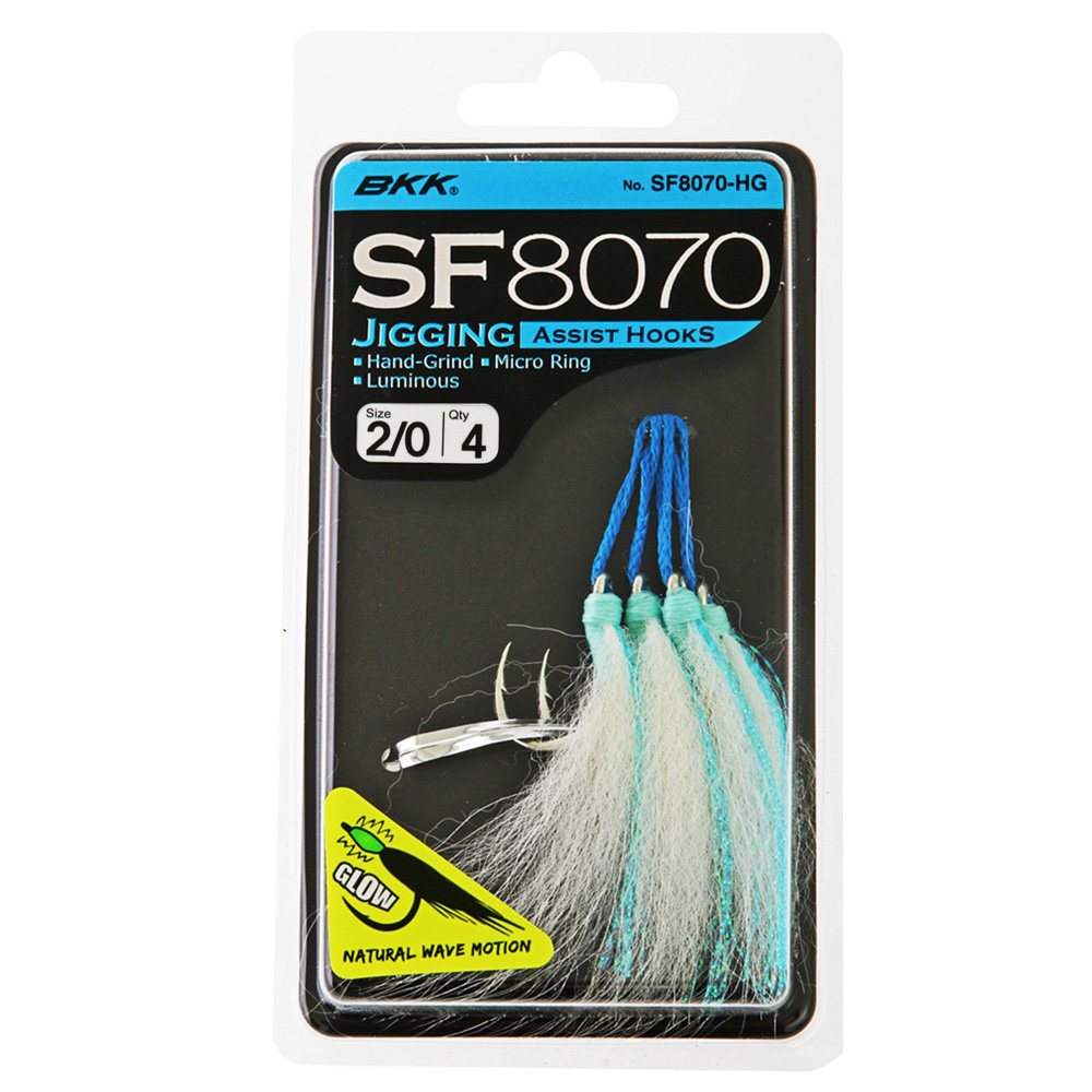BKK SF8070 Jig Assist Hook 2/0 Qty 4