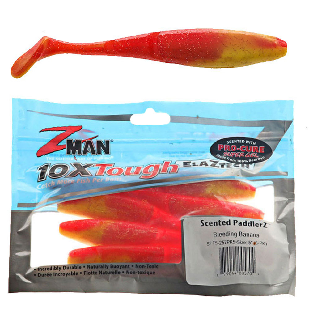 Z-Man PaddlerZ Scented Soft Bait 12.7cm Bleeding Banana