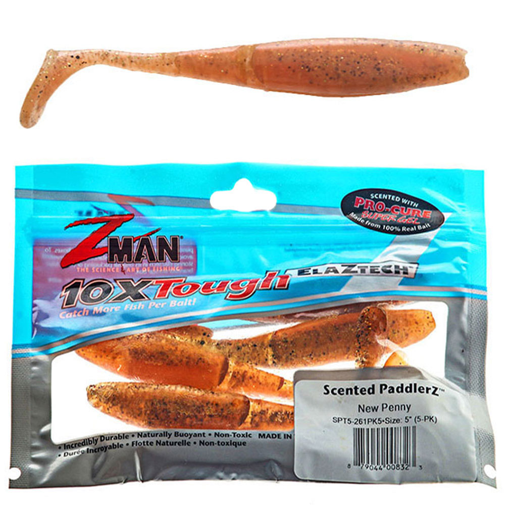 Z-Man PaddlerZ Scented Soft Bait 12.7cm New Penny