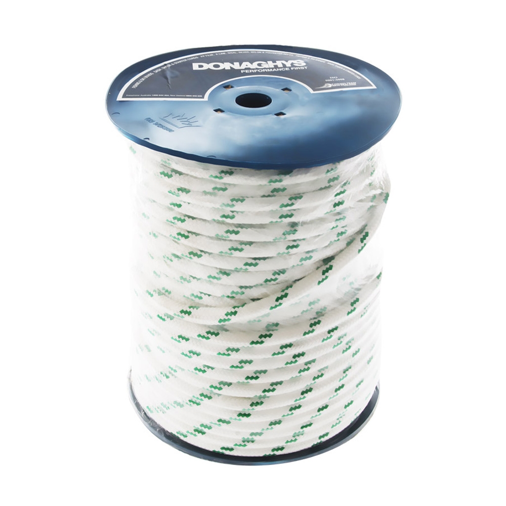 Donaghys Yachtmaster XS Cruising Braid Rope 14mm x 1m Green Fleck