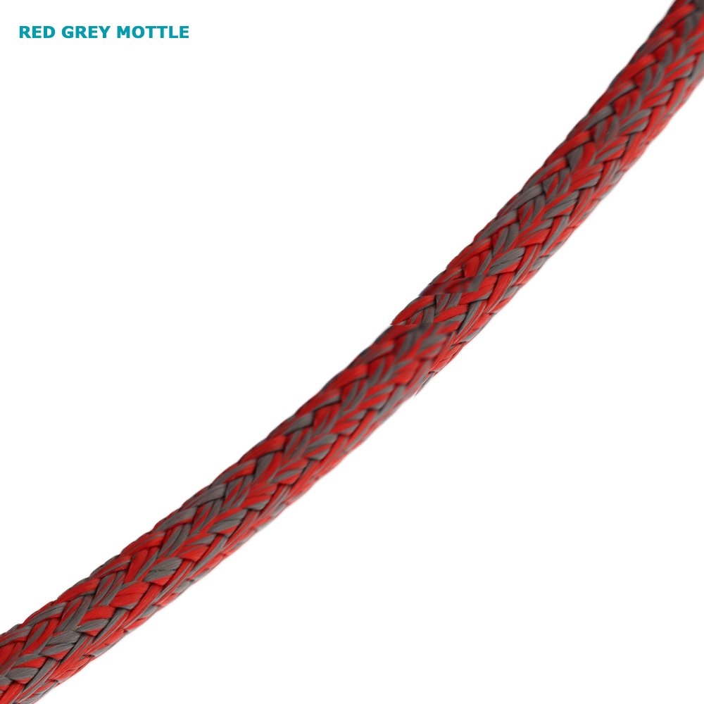 Donaghys High Performance Superbraid Yacht Braid 10mm x 1m Red Grey Mottle