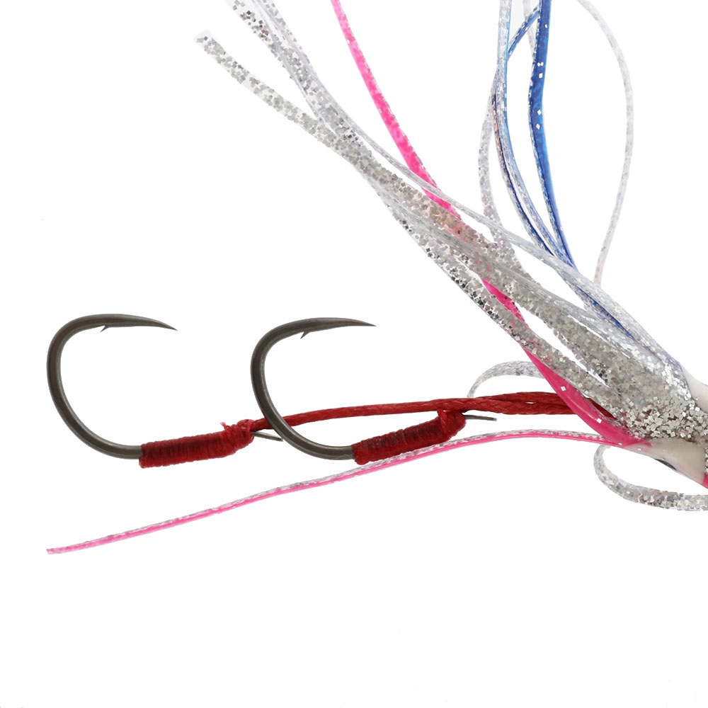 Ocean Angler Jitterbug Replacement Assist Rigs Qty 2 2.5in Blue Silver