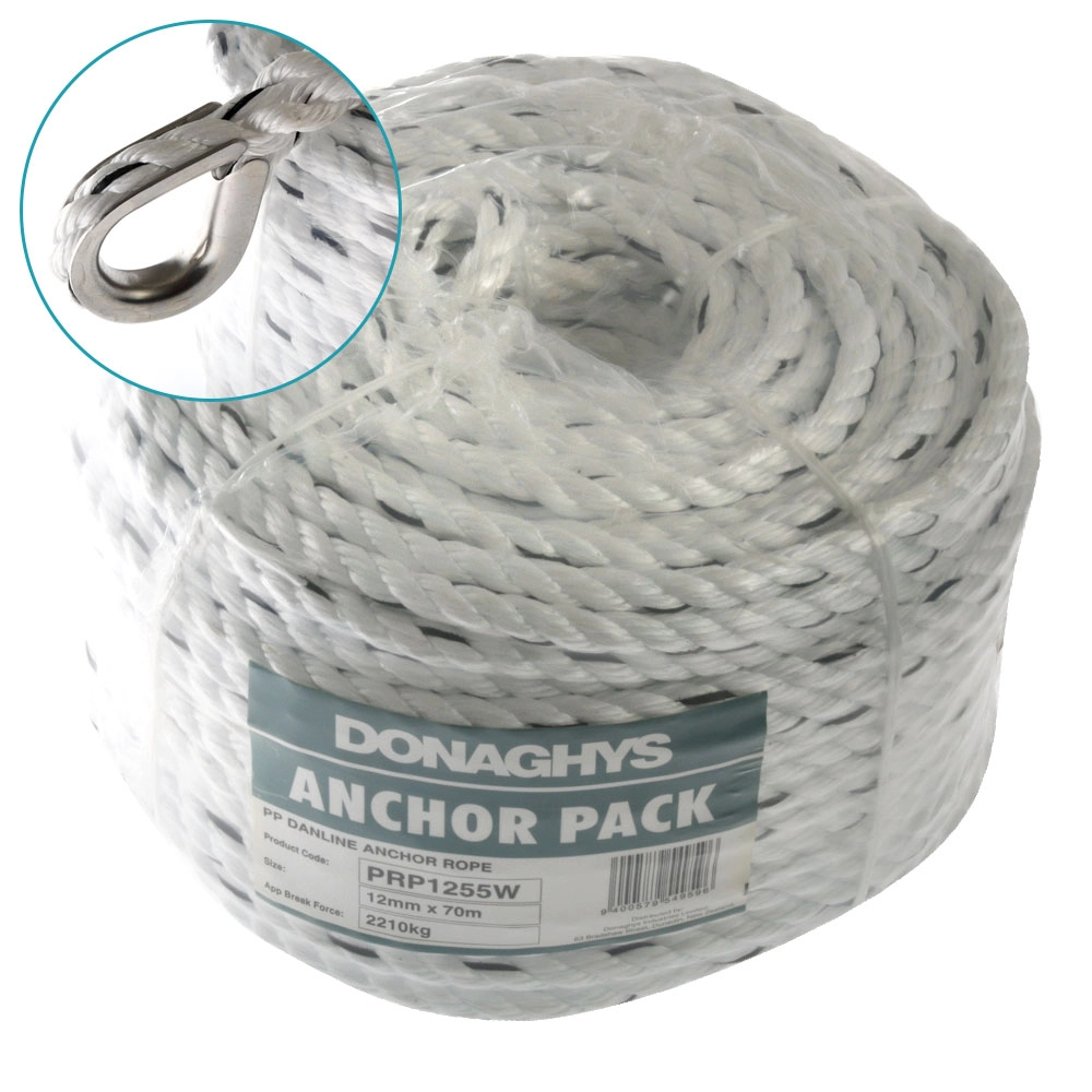 Donaghys Polypropylene Anchor Pack 12mm x 70m White Donaghys Polypropylene Anchor Pack 12mm x 70m White