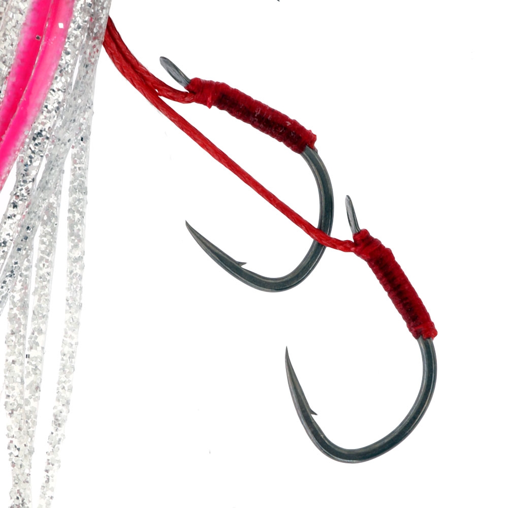 Ocean Angler Jitterbug Replacement Assist Rigs Qty 2 3in Blue Silver