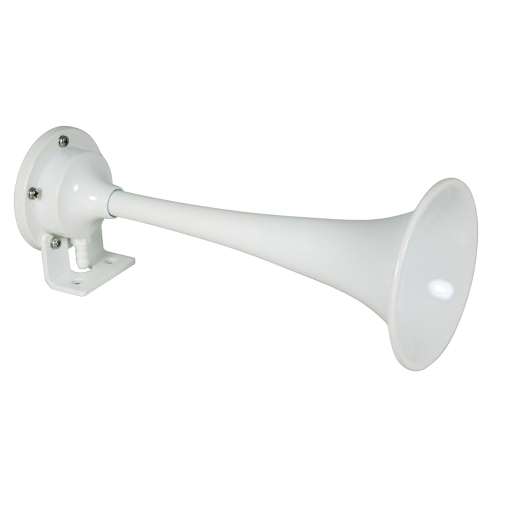 Attwood White Epoxy Coated Single Trumpet Mini Air Horn