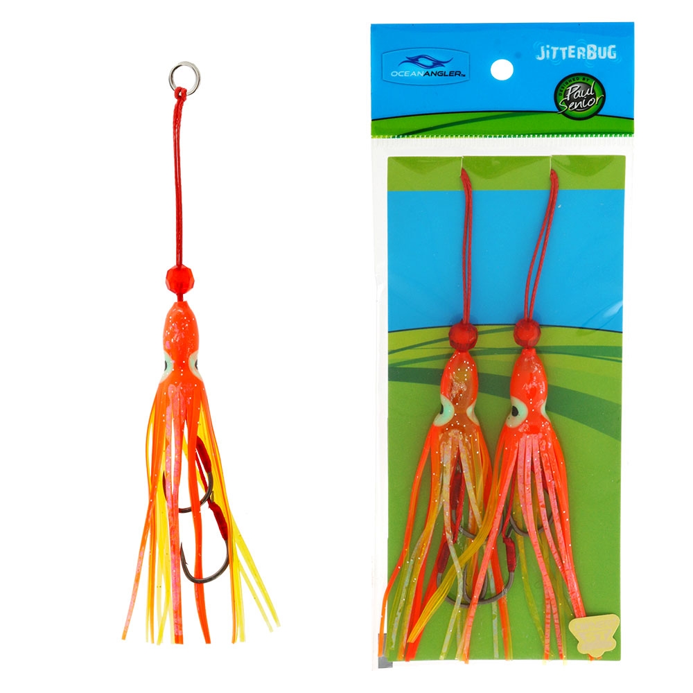 Ocean Angler Jitterbug Replacement Assist Rigs Qty 2 3in Orange Gold