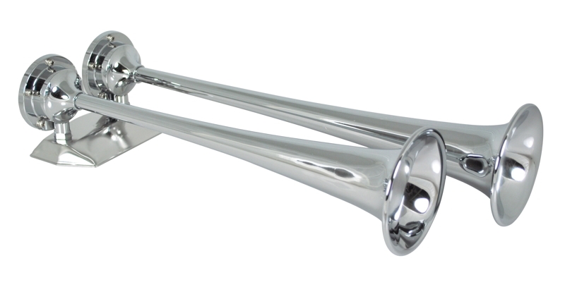 12V Chrome Plated Dual Trumpet Air Horn
