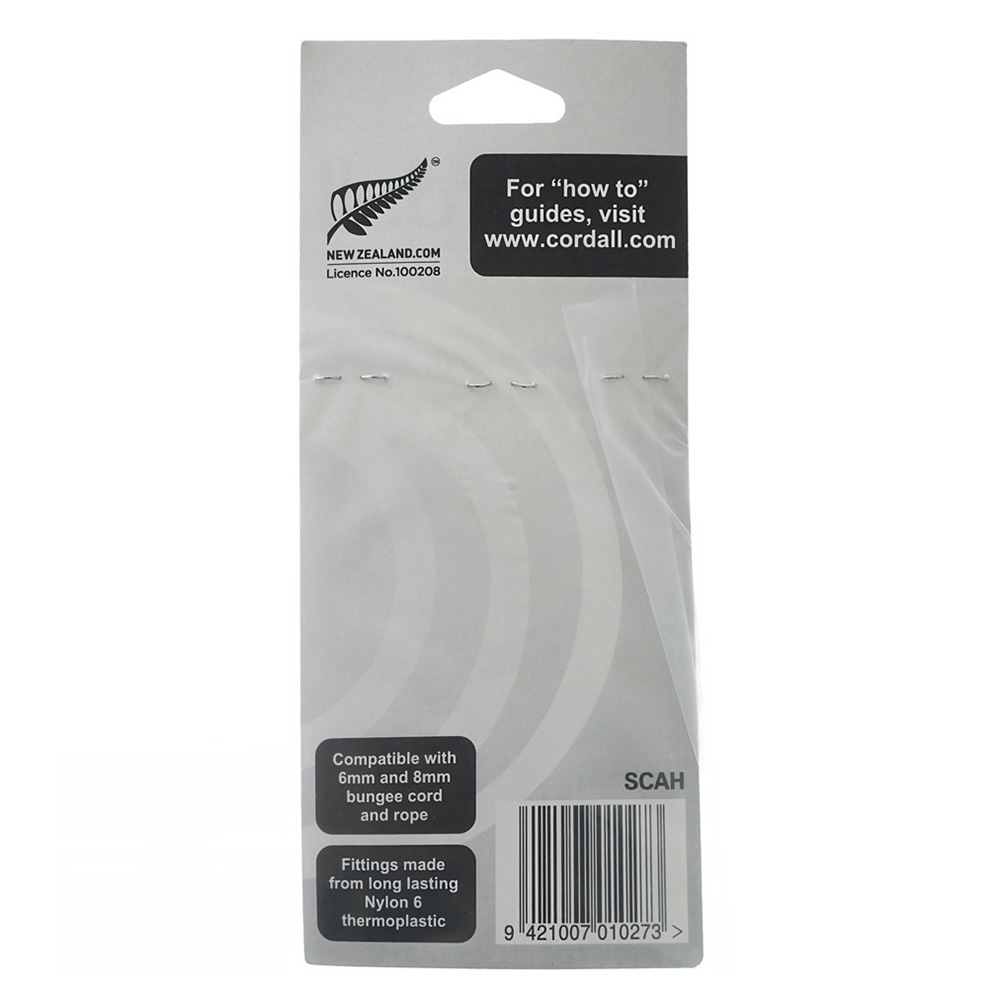 Cordall Permanent Shock Cord Hook Qty 2