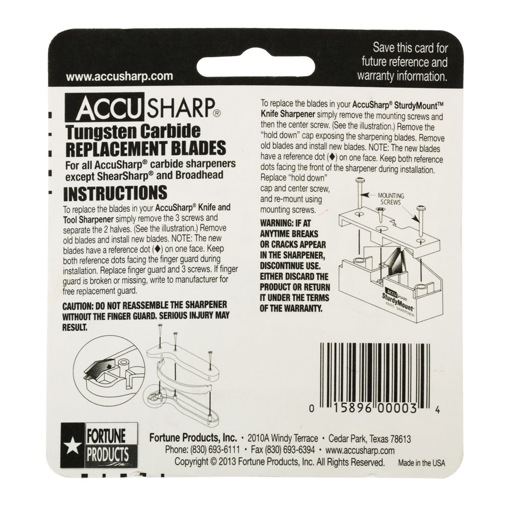 AccuSharp Tungsten Carbide Replacement Blades