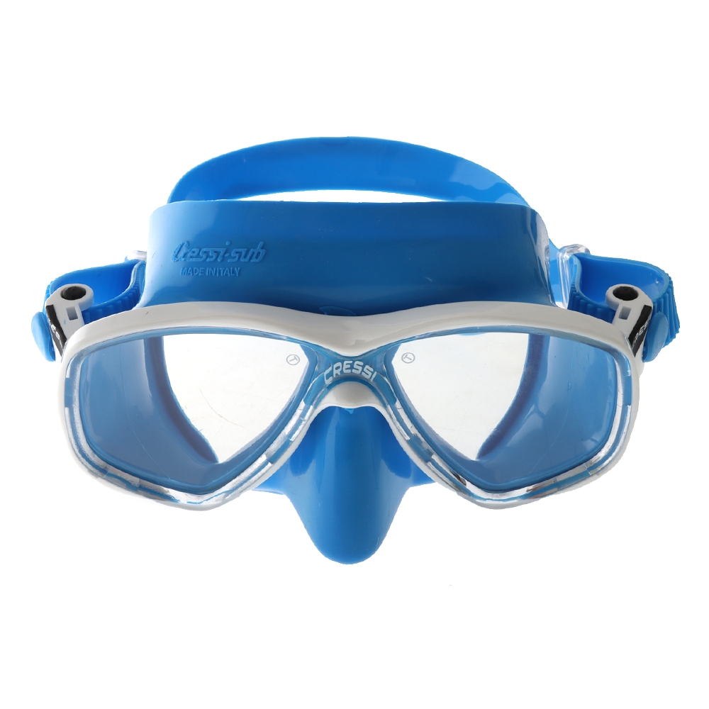 Cressi Marea and Gamma Adult Mask and Snorkel Set Blue
