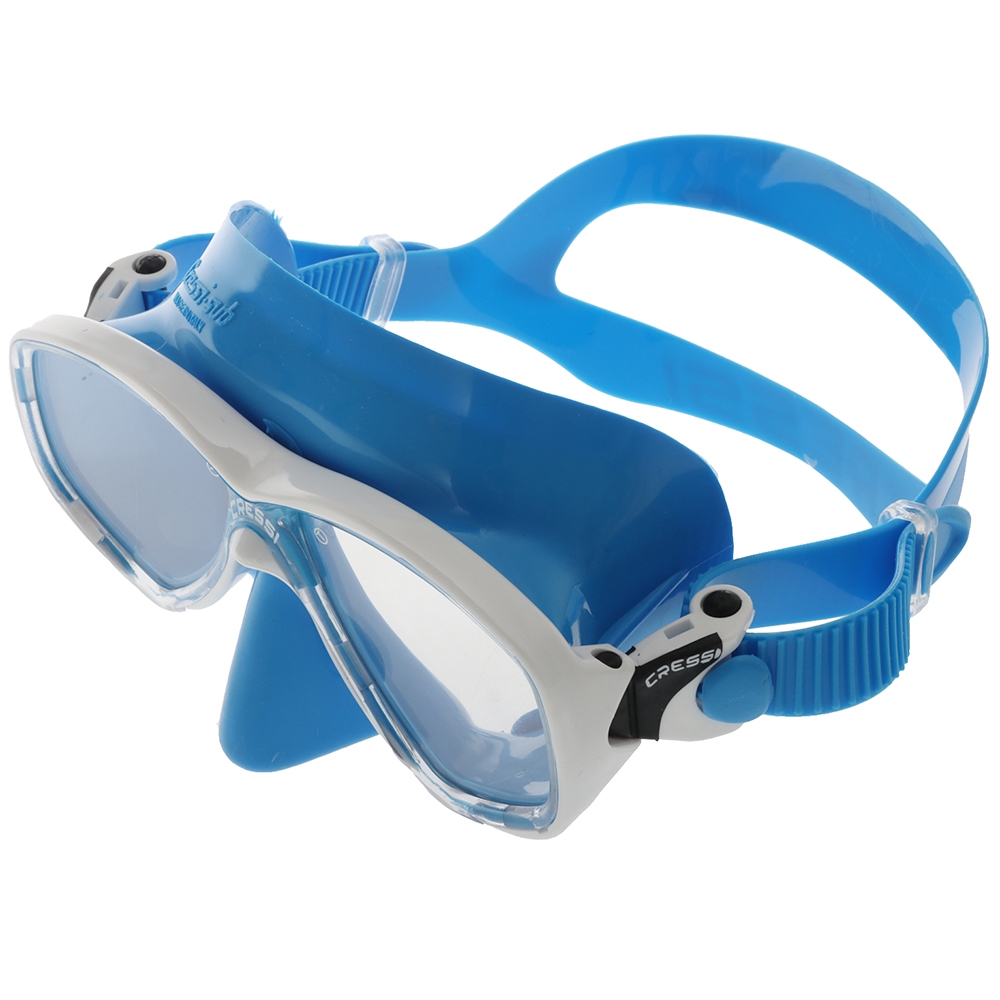 Cressi Marea and Gamma Adult Mask and Snorkel Set Blue