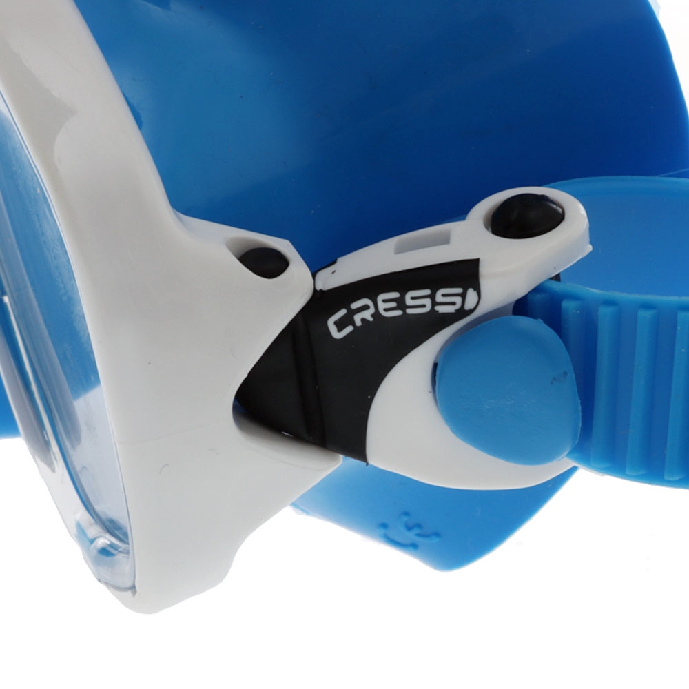 Cressi Marea and Gamma Adult Mask and Snorkel Set Blue