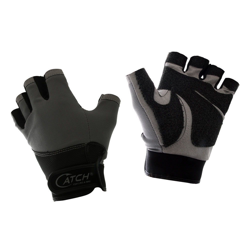 Catch Heavy Duty Kevlar Fingerless Jigging Gloves S/M