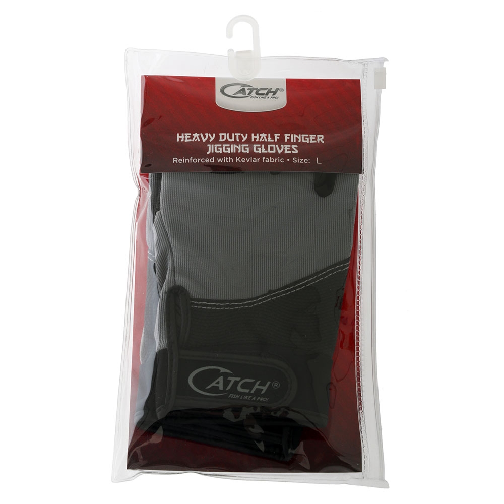 Catch Heavy Duty Kevlar Fingerless Jigging Gloves