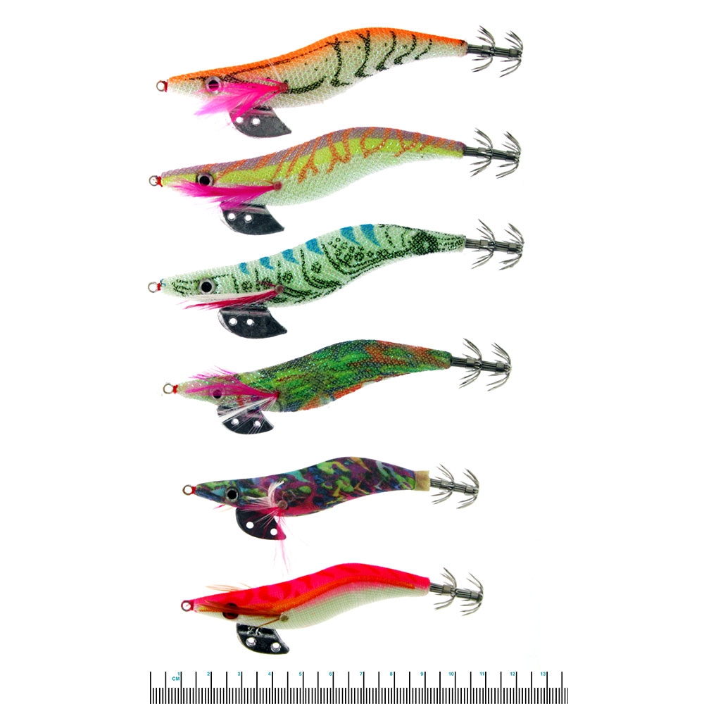 Holiday Lumo Squid Jig 6 Piece Value Pack