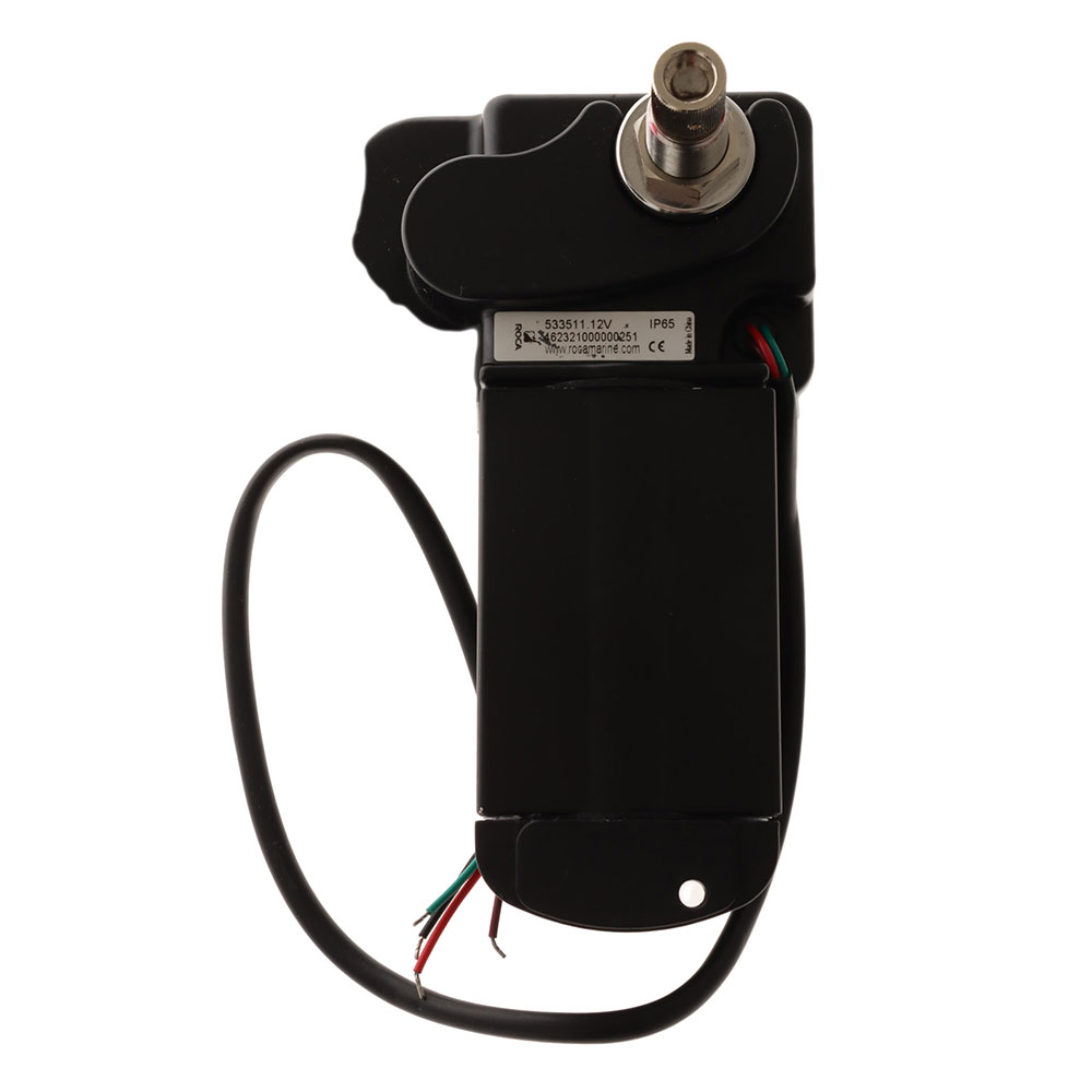 Roca Marine W12 Windscreen Wiper Motor Black 16mm 12v