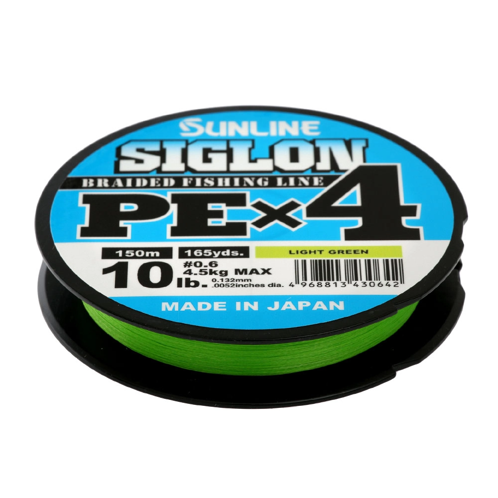 Sunline Siglon PEx4 Braid Light Green PE0.6 150m Sunline Siglon PEx4 Braid Light Green PE0.6 150m