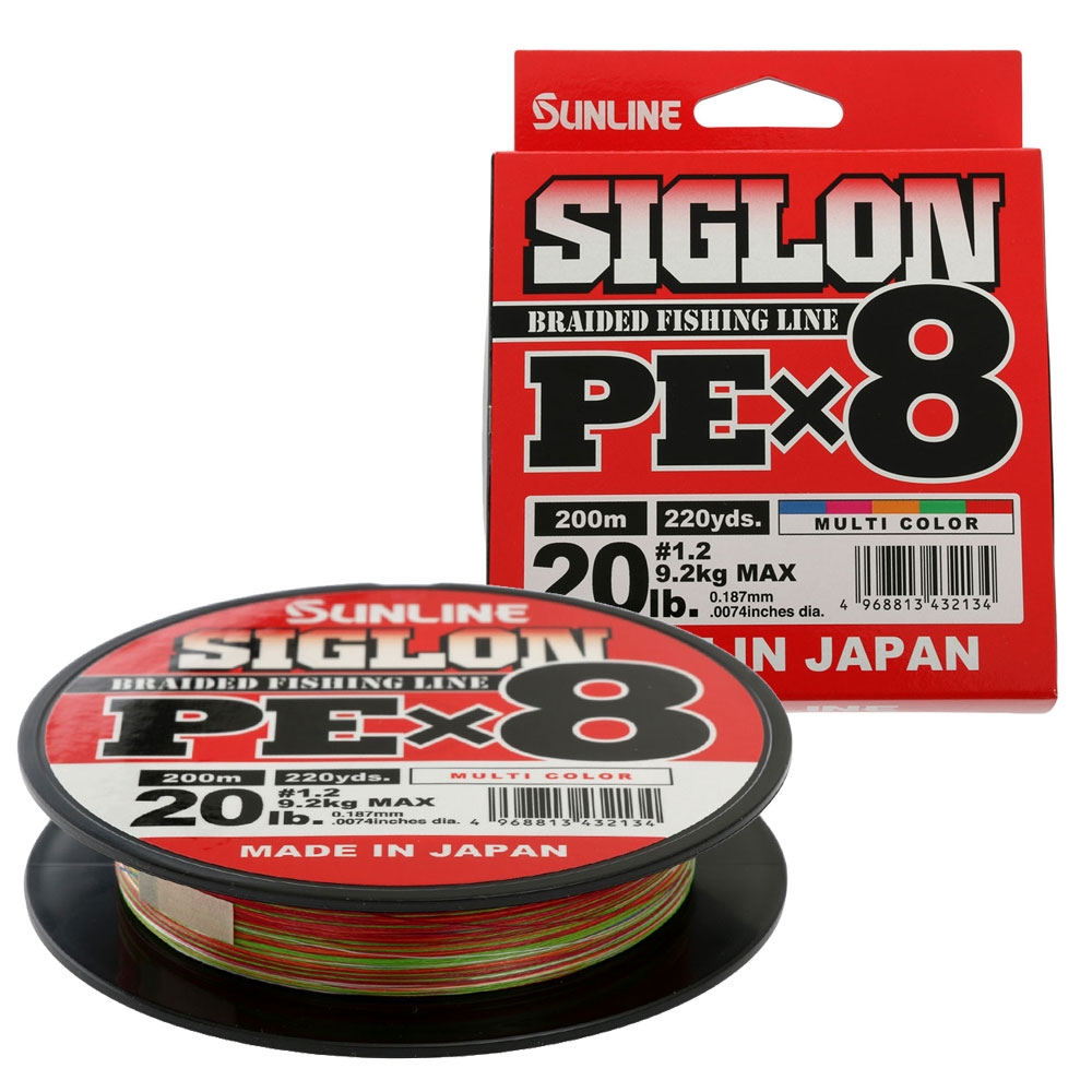 Sunline Siglon PEx8 Multicolour Braid #1.2 200m 20lb