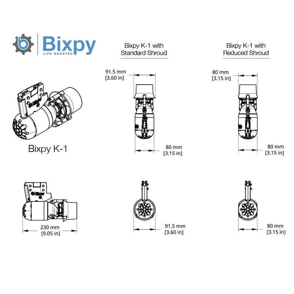 Bixpy K-1 Angler Pro Electric Kayak Motor Kit 68Wh Battery 38lb Thrust