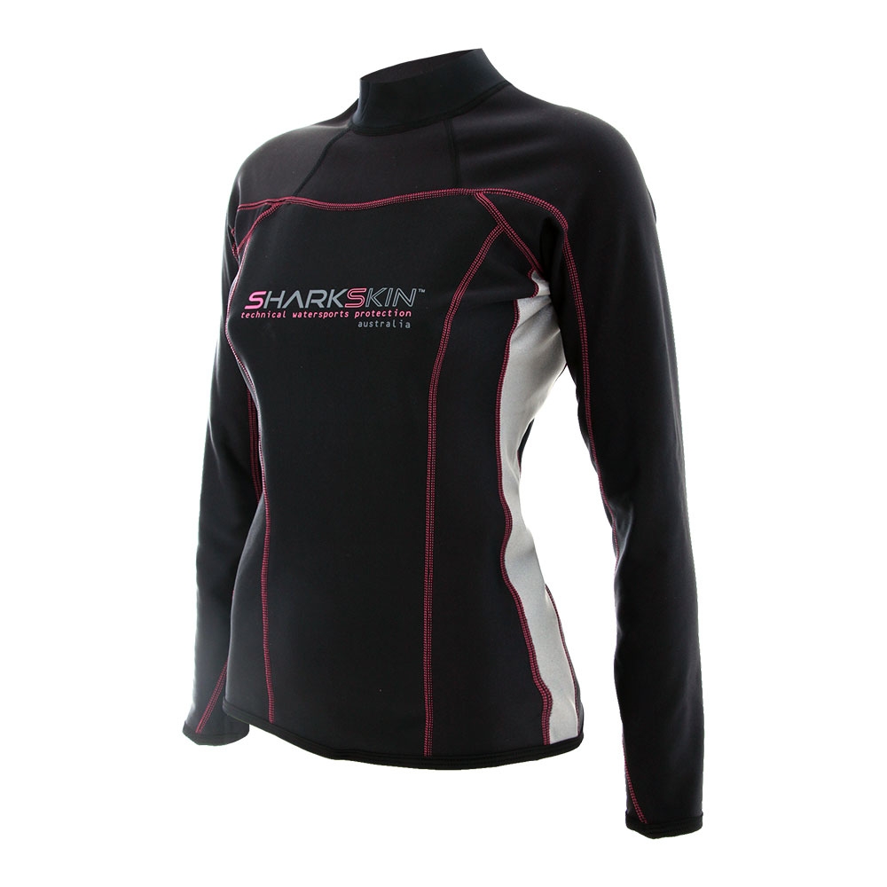 Sharkskin Chillproof Womens Long Sleeve Thermal Rash Top Black Size 14