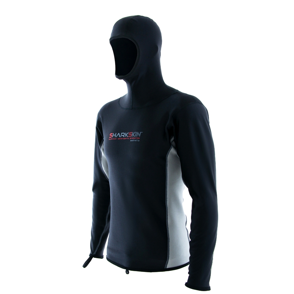 Sharkskin Chillproof Mens Long Sleeve Thermal Top with Hood