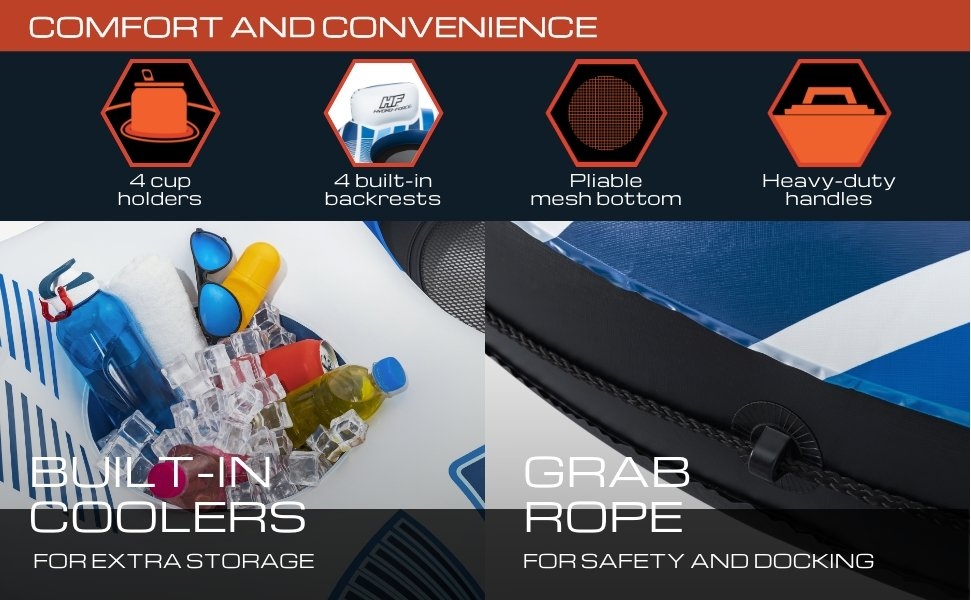 Hydro-Force Rapid Rider Quad 4-Person Tube