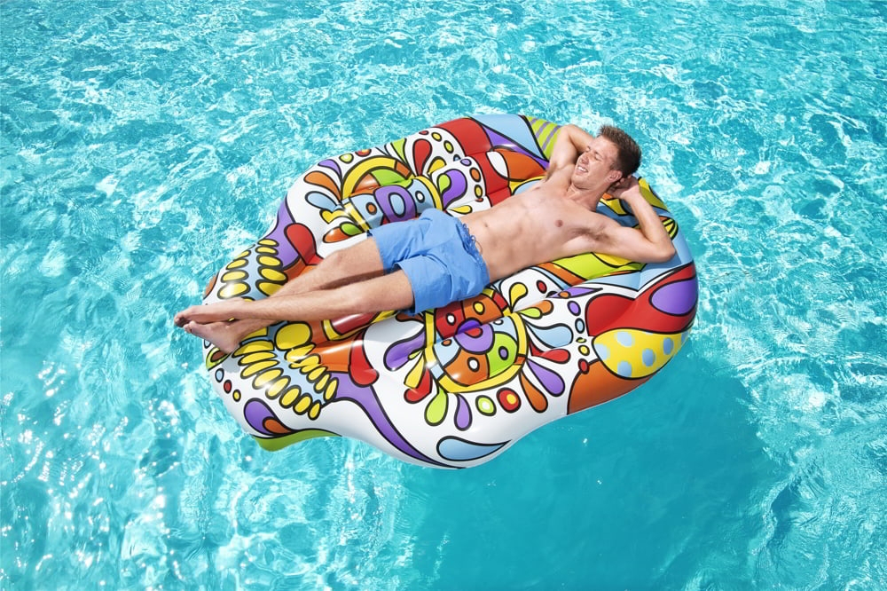 H2OGO! Fiesta Skull Island Inflatable Lounge Float 1.93 x 1.41m