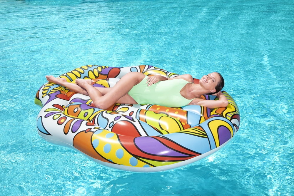 H2OGO! Fiesta Skull Island Inflatable Lounge Float 1.93 x 1.41m