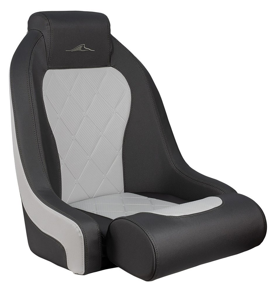Springfield Clubman Boat Seat Bucket Flip-Up Charcoal/Grey/White