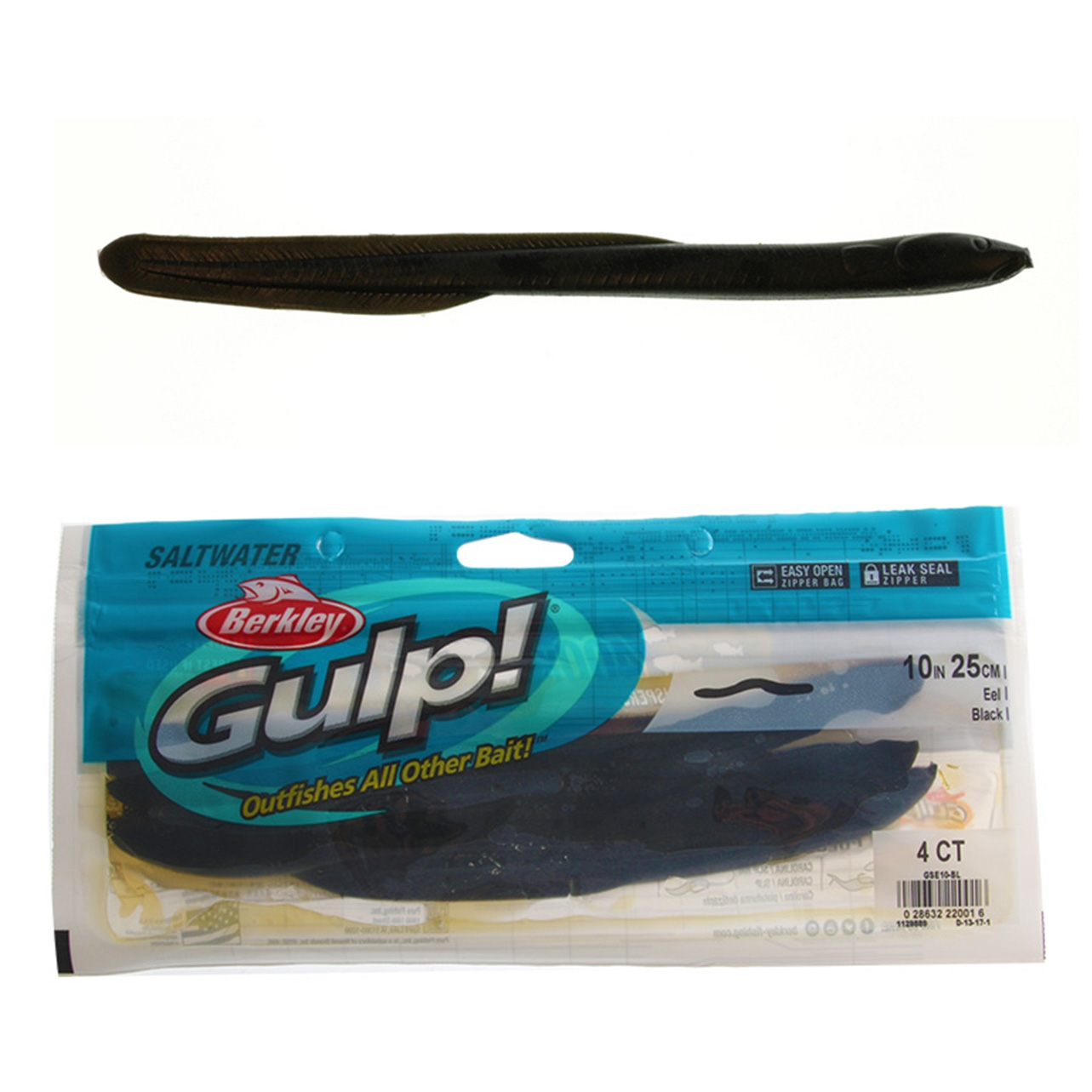 Berkley Saltwater Eel Soft Bait 10in/25cm Black