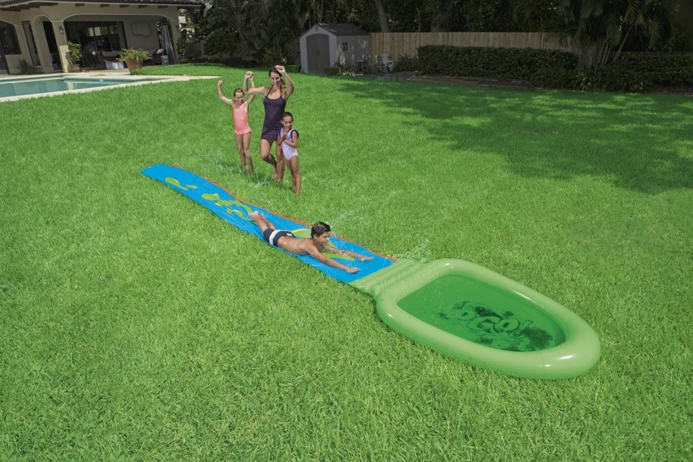 H2OGO! Slime and Splash Water Slide 7.01m Blue/Green