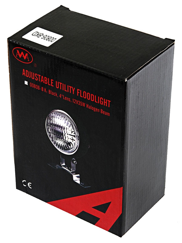 LED Adjustable Utility Floodlight Black 10-30VDC 1100lm